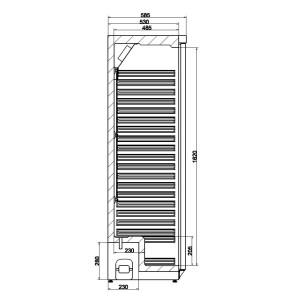 Roestvrijstalen Koelkastkast 350L - 1 Deur CombiSteel