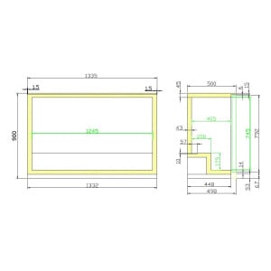 Refrigerated Back Bar with 3 Sliding Doors - 298 L - CombiSteel