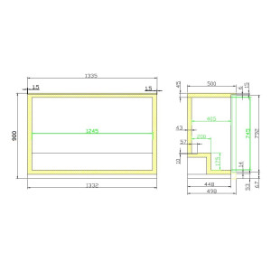 Rückkühlschrank mit 3 Flügeltüren - 298 L - CombiSteel