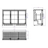 Achterbar Koelkast 3 Schuifdeuren - 330L CombiSteel: Optimale Opslag & Elegant Ontwerp