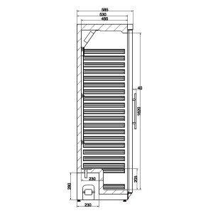 Armoire Réfrigérée Positive Vitrée 350 L - CombiSteel | Réfrigérateur Professionnel