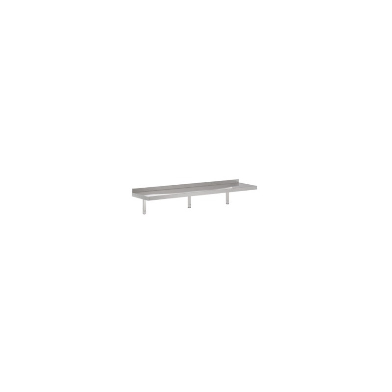 Stainless Steel Wall Shelf with Support - L 2000 x D 300 mm - CombiSteel