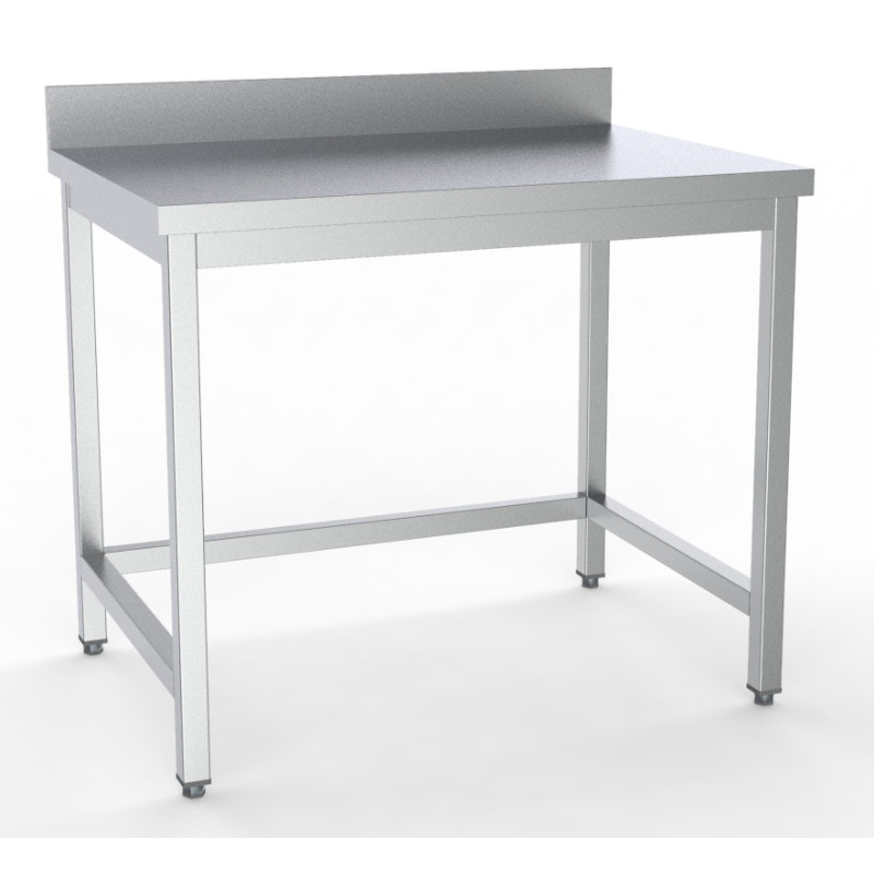 Table Inox avec Dosseret - L 800 x P 600 mm - CombiSteel