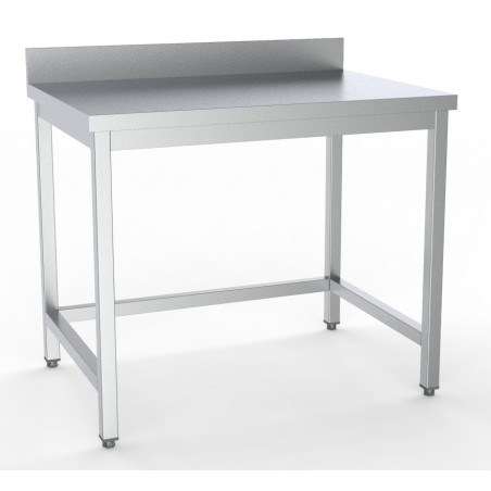 Table inox avec dosseret - L 800 x P 600 mm par CombiSteel: Robuste et hygiénique