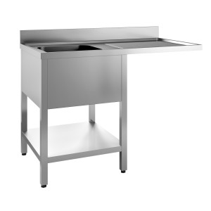 Stainless Steel Sink 1 with Right Passage - CombiSteel