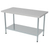 Table Inox avec Etagère Démontable - L 700 x P 700 mm - CombiSteel