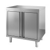 Meuble Inox Bas à 2 Portes Battantes - L 800 x P 700 mm - CombiSteel