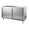 Stainless Steel Low Cabinet 2 Sliding Doors | Professional Kitchen Storage