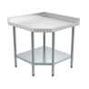 Table Angulaire Démontable avec Dosseret et Etagère - L 900 x P 700 mm - CombiSteel