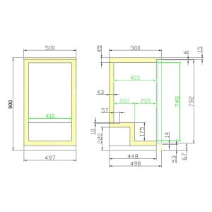 Refrigerated Back Bar 98 L Swing Door - CombiSteel