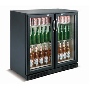 Refrigerated Back Bar 2 Swing Doors - 198 L Black CombiSteel