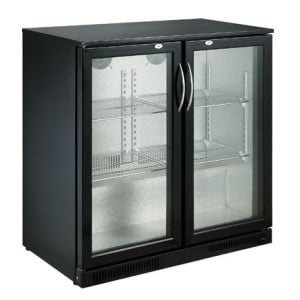 Refrigerated Back Bar 2 Swing Doors - 198 L Black CombiSteel