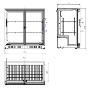 Arrière-Bar Réfrigéré à 2 Portes Coulissantes - 208 L - CombiSteel