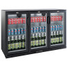 3-Door Refrigerated Back Bar - CombiSteel 320 L - Black & LED