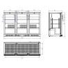 3-Door Refrigerated Back Bar - CombiSteel 320 L - Black & LED