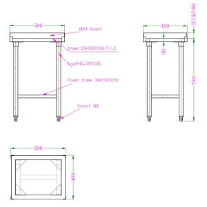 Billot Bloc de Découpage Polyéthylène 80mm - CombiSteel