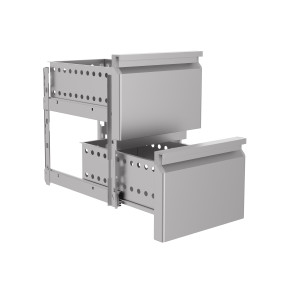 Block 2 Drawers Refrigerated Table CombiSteel - Efficient Organization