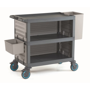 Chariot de Débarrassage 3 Niveaux CombiSteel - Service Inox & Organisation optimale