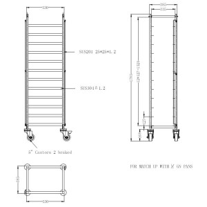 Abräumwagen GN 1/1 CombiSteel - Praktisch und robust