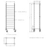 Abräumwagen mit Tabletts - GN 1/1 - CombiSteel