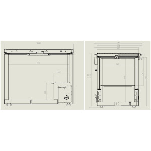 Gefriertruhe mit Edelstahldeckel - 305 L - CombiSteel