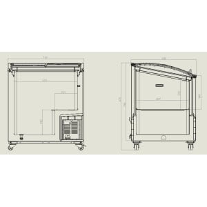 Gefriertruhe Glas 198 L CombiSteel Professionell