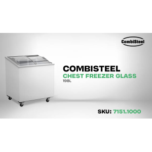 198 L Glass Chest Freezer CombiSteel Professional