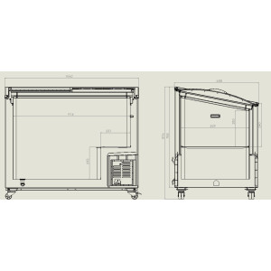 Congélateur Coffre avec Couvercle en Verre - 297 L - CombiSteel