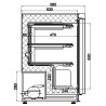 Mini-Kühlschrank Negativ Weiß - 129 L - CombiSteel: Effiziente & Leistungsstarke Lagerung