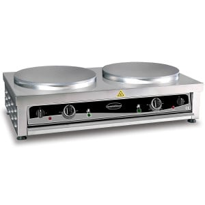 Elektrische Crêpemaker met 2 Platen - 40 cm - CombiSteel