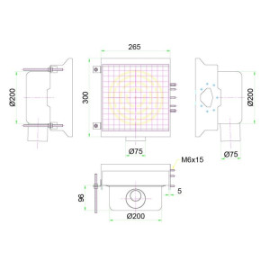 Floor Drain - 300 x 265 mm - 1 Outlet