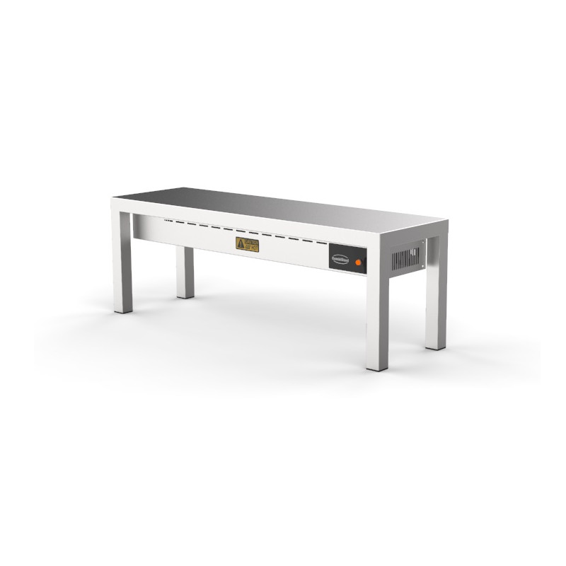 Etagère de Table Chauffante en Céramique - 1 Niveau - L 1200 x P 300 mm - CombiSteel