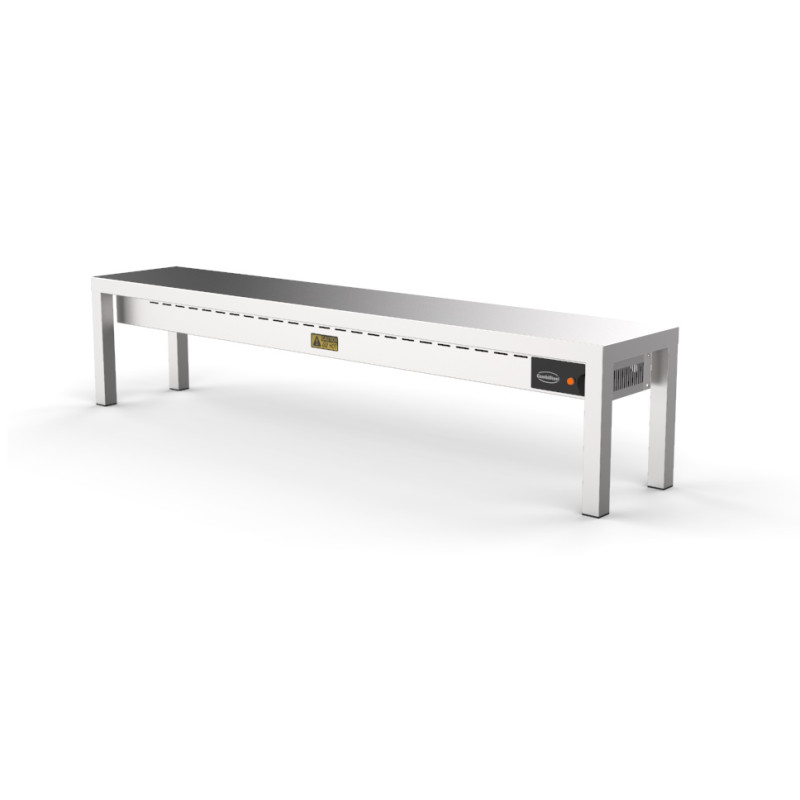 Ceramic Heated Table Shelf - 1 Level - L 1600 x D 300 mm - CombiSteel