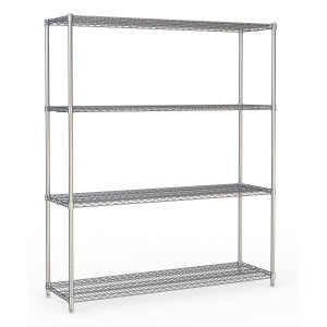 Etagère 4 Niveaux Démontable - Acier Chromé - Combisteel