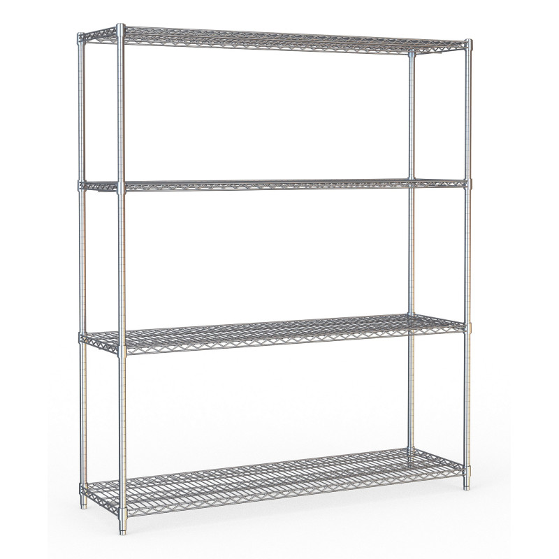 Etagère 4 Niveaux Démontable - L 1500 x P 450 mm - CombiSteel