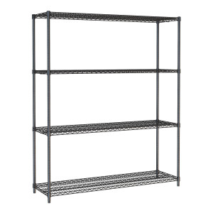 4-Tier Detachable Shelf Black - L 1500 x D 450 mm - CombiSteel