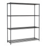 4-Tier Detachable Shelf Black - L 1500 x D 450 mm - CombiSteel