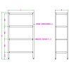 4-Tier Detachable Shelf - L 1000 x D 500 mm - CombiSteel