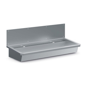 Stainless Steel Sink with Drain Plug and Splash-Proof Cover - L 1200 x D 468 mm - CombiSteel