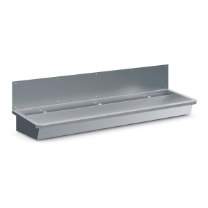 Stainless Steel Sink with Drain Plug and Splash-Proof Cover - L 1800 x D 468 mm - CombiSteel