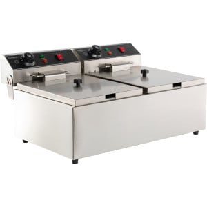 Electric Deep Fryer - 2 x 6 L - CombiSteel