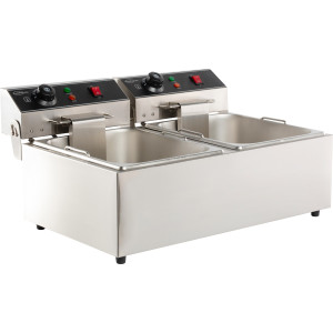 Electric Deep Fryer - 2 x 6 L - CombiSteel