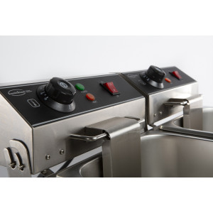 Professionele Elektrische Friteuse 2 x 6 L - CombiSteel