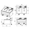 Electric Countertop Fryer - 2 x 8 L - 2 x 3000 W - CombiSteel