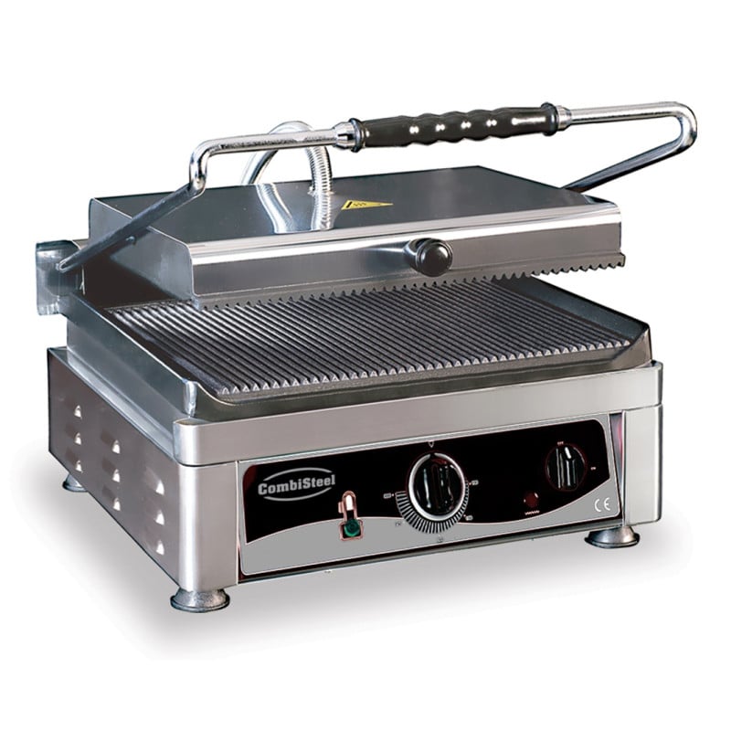 Grill Panini CombiSteel - Vermogen 3000 W, Geribbelde Gietijzeren Platen