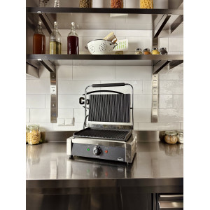 Grill Panini Contact Simple Plaques Geribbeld CombiSteel