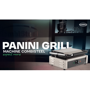 Grill Panini Contact Simple Plaques Rainurées CombiSteel