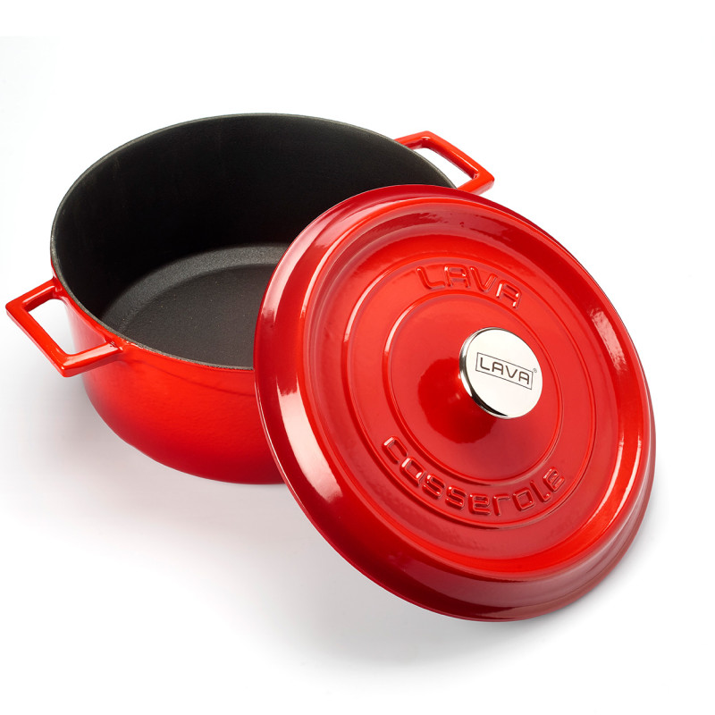 Cast Iron Dutch Oven - Ø 24 cm - Red - CombiSteel