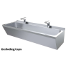 Lavabo Double en Inox CombiSteel 1200x425x165 mm - Cuisine Professionnelle