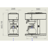 Professionelle Kaffeemaschine - Kanne 1,8 L CombiSteel